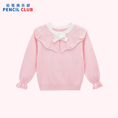 [1件3折]铅笔俱乐部童装2025年秋装新款女小童毛衣儿童甜美针织衫宝宝百搭毛衫
