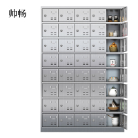 帅畅304不锈钢食堂带锁餐具柜40门碗柜钥匙锁1800*1200*300