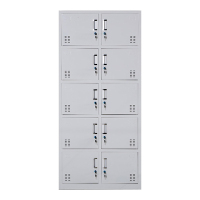 铭威盾更衣柜员工铁皮柜健身房宿舍储物柜带锁存包柜收纳柜钢制十门更衣柜