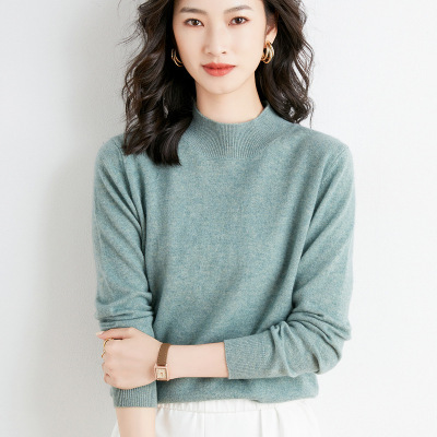 半高领毛衣女新款秋冬内搭非羊绒套头打底衫修身显廋洋气针织上衣