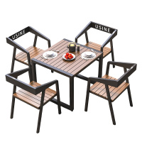 攸形户外桌椅70*70*75cm+4椅套