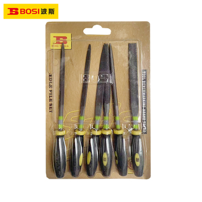波斯(BOSI) 荧光系列六件套什锦锉 φ4×160mm 套