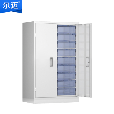 尔迈 A4文件柜A4纸柜效率柜抽屉式文件柜档案归类整理柜单据资料存储柜铁皮柜零件柜 大18抽 带门