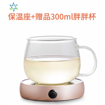 办公室智能保温恒温宝座底加热垫杯温茶器55度暖暖杯三维工匠SD-01泰坦银+胖胖杯