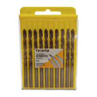 高松(takama )麻花钻头 不锈钢钻头 手电钻钻头 高速钢金属打孔钻头套装 3.2mm10支装 902032