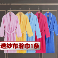 五星级酒店纯棉浴袍毛巾料睡袍浴袍男女士秋冬季加厚吸水全棉浴衣
