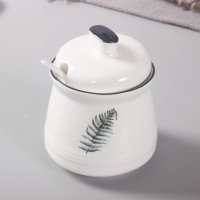 陶瓷调料瓶厨房家用醋壶酱油瓶油壶辣椒油罐味精盐调味罐组合套装 敬平 波士顿蕨单罐