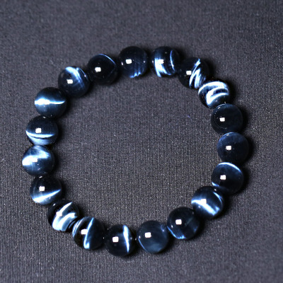 天然蓝虎睛石手链男女款蓝虎眼石手串7A收藏级送女朋友老婆情人节七夕生日礼物