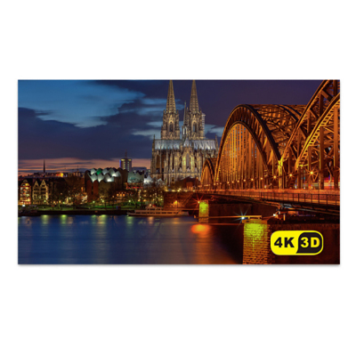 经科JK画框投影幕布无边框HB-W2高增益金属打孔透声幕80寸16:10