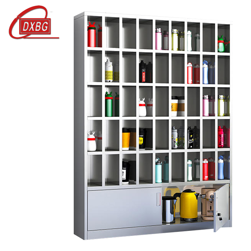 DXBG201不锈钢员工车间多格茶杯放置收纳柜45格水杯柜1800*1350*250
