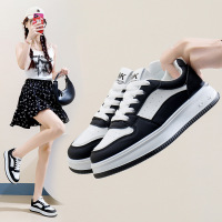 秋季新款透气ins韩版皮面鞋女学生街拍跑步运动休闲鞋