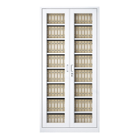 阿拉贡收纳柜财务档案柜资料柜加厚文件柜办公室带锁铁皮柜通玻柜八层