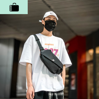 胸包男2020新款男士单肩斜挎背包ins超火潮小包时尚个腰包NEWLAKE男士单肩包