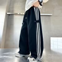 男童裤子春秋款新款痞帅风儿童秋季休闲阔腿工装裤大男孩秋装