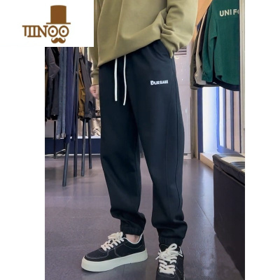 YANXU秋季新款灰色束脚卫裤男潮宽松款美式运动裤子男休闲长裤