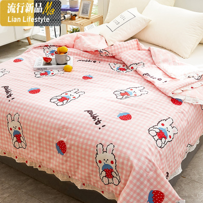 棉空调被夏凉被单人棉夏被儿童被夏季薄被子夏天双人春秋被芯 三维工匠