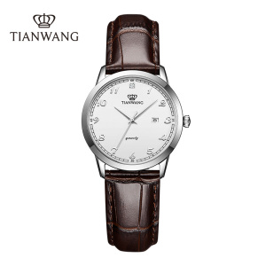 天王表(TIANWANG)手表 石英表皮带时尚休闲情侣表大气时尚男表简约休闲女士手表 3886