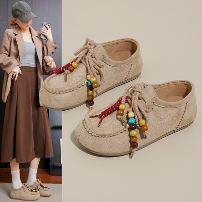 秋季新款韩版透气阿甘鞋女ins学生休闲鞋女德训豆豆女鞋