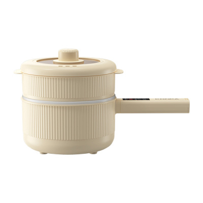 康佳电煮锅2L长手柄设计智能配蒸笼KDZG-8024E-W