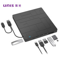 紫光(UNIS)JVD1841 USB多功能外置光驱 DVD外置刻录机 支持笔记本/台式机/一体机/苹果电脑/国产系统