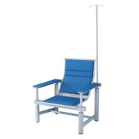 戴劲 输液椅医院诊所点滴吊针排椅大厅加固加厚候诊椅 单人皮扶手蓝色