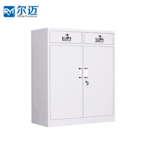 尔迈 文件柜铁皮柜办公柜钢制资料柜储物柜带锁钢制档案柜 二斗下节