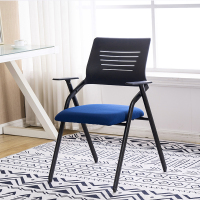 全简可折叠培训椅会议椅电脑椅办公椅职员椅黑色靠背