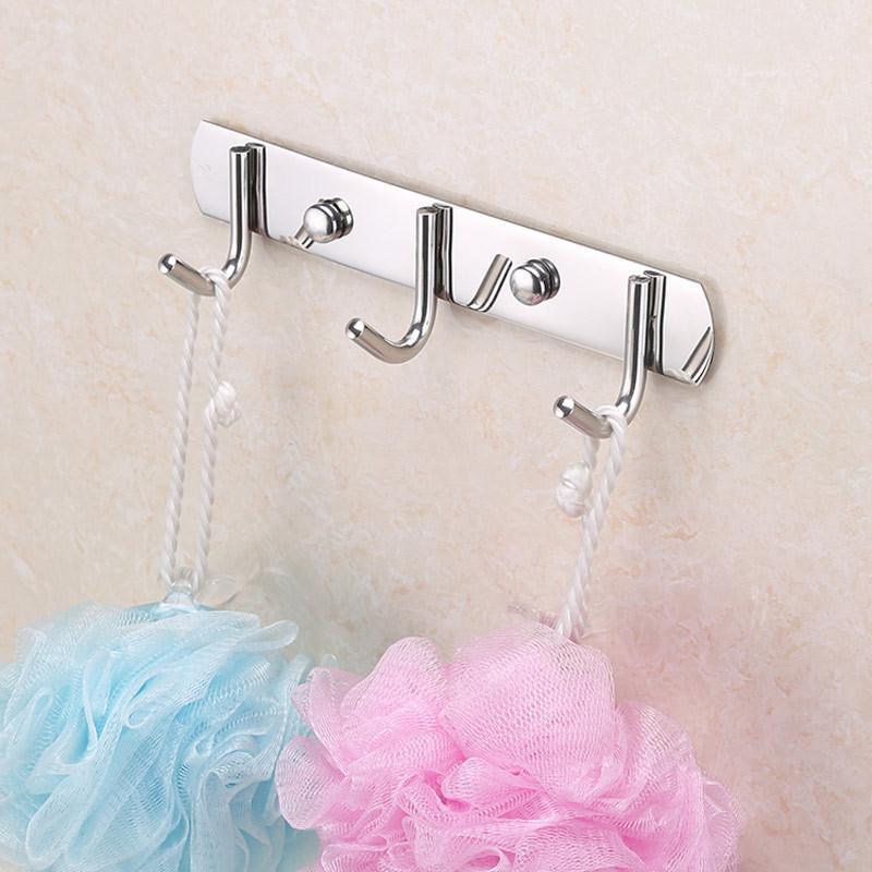 创意时尚简约衣钩排钩墙壁卫生间挂衣钩壁挂衣挂钩墙壁衣帽钩免打孔排钩家装建材衣钩毛巾钩衣物钩五金挂件衣钩排