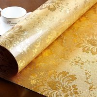 美帮汇金色拉丝质感印花长方形圆形家用软玻璃餐桌茶几电视柜垫桌布防水