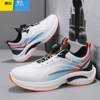 聚范旋转纽扣男鞋2024新款夏季透气网面休闲免系带跑步青少年运动潮鞋