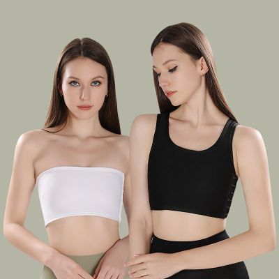 束胸衣胸一体塑胸背心夏季学生抹胸大胸显小运动内衣