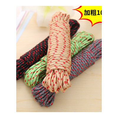 家柏饰(CORATED)晾衣绳晒衣绳户外便携衣服挂晒被绳10米加粗尼龙防滑凉衣物绳子