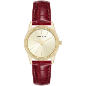 Anne Klein手表女石英圆形表盘28毫米矿物玻璃商务休闲女表