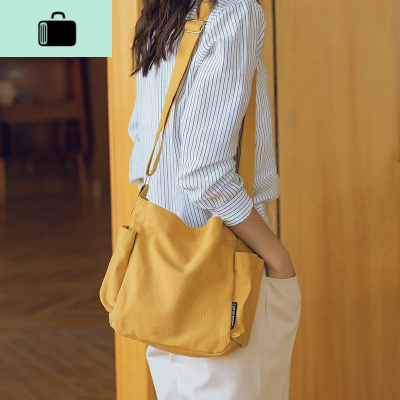 日系帆布包女斜挎包女简约时尚布袋包学生休闲帆布单肩包NEWLAKE女士单肩包