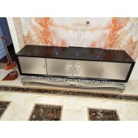 新古典电视柜 黑色烤漆简欧式实木定制家具 后现代做旧 厂家特价 如图150*50*75 整装