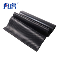 典虎 绝缘橡胶板 黑色条纹8mm*1m*5m 卷