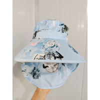 夏季新款采茶帽子可拆面罩太阳帽大帽檐防晒挡风遮阳帽骑车护脸