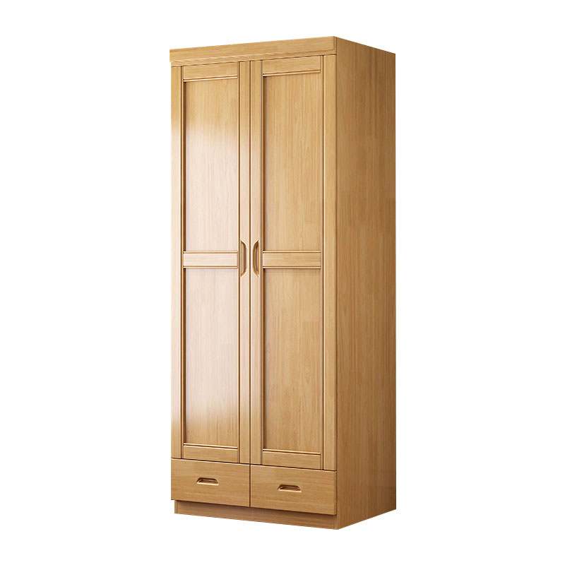 中豫鑫泽 ZYXZ4022714中式实木衣柜对开二门衣柜卧室收纳大衣橱 海棠色