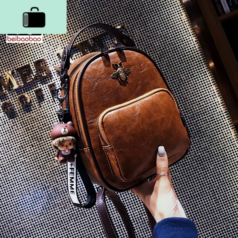 双肩包女小背包2020新款时尚潮流日韩简约百搭小包女包迷你NEW LAKE