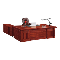 中豫鑫泽 ZYXZ4052205 油漆家具老板桌大班台办公桌主管经理桌含副柜 2.4米