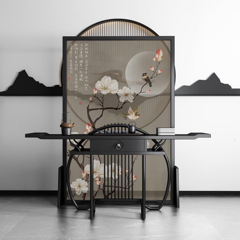 新中式屏风隔断客厅进玄关简约现代时尚卧室遮挡家用小户型座屏 左右镂空(160*180cm) 整装