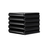 定制大垃圾袋商用大号黑色酒店环卫物业大码平口餐饮特厚大桶塑料袋平口垃圾袋3.3丝45*55cm1个