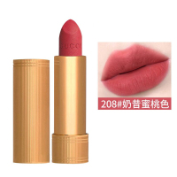 GUCCI古驰金管208# 暖调豆沙 蜜桃奶茶哑光雾面温柔气质日常素颜提升气色 3.5g