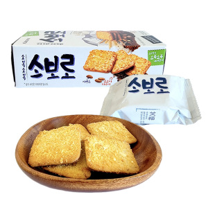 韩国CROWN克丽安笑福酥脆饼干盒装60g(2小包)休闲零食下午茶点心