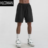 HLCOMAN美式休闲夏季短裤男生裤子宽松休闲运动5分抽绳五分裤