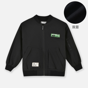 [1件3折]铅笔俱乐部秋冬新款男童外套中大童双层棒球服儿童飞机服夹克