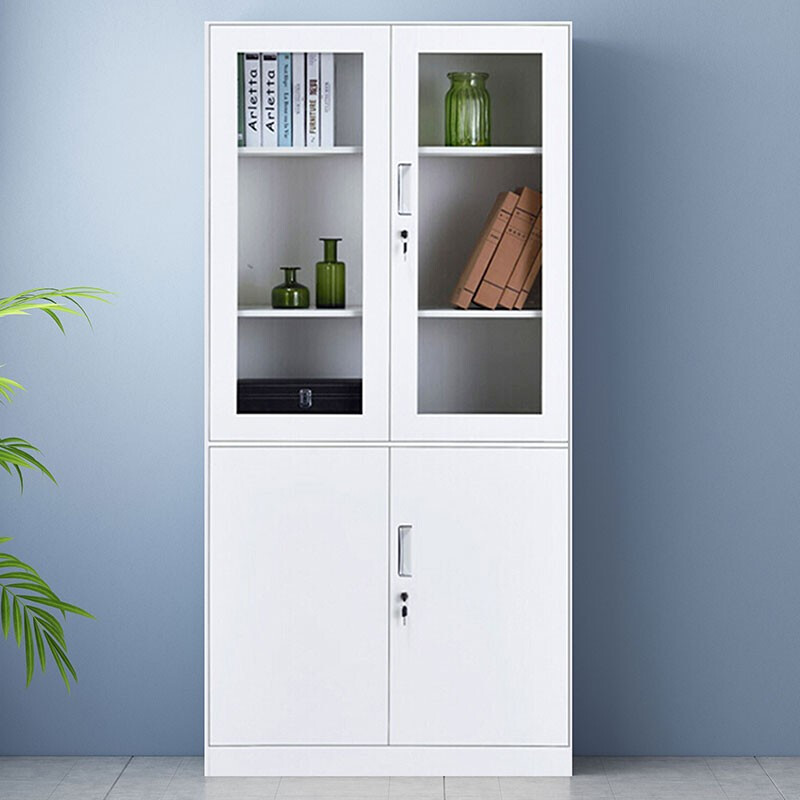 绵冠文件柜拆装办公柜钢制铁皮柜资料柜档案柜储物柜 纯白拆装大器文件柜