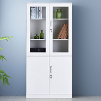 绵冠文件柜拆装办公柜钢制铁皮柜资料柜档案柜储物柜 纯白拆装大器文件柜