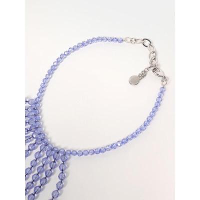 Emporio Armani聚氨酯材质装饰珠项链女款金属钩扣设计奢华配饰