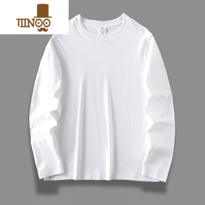 YANXU270g2023秋季新款白色打底衫男长袖t恤冬款纯色卫衣